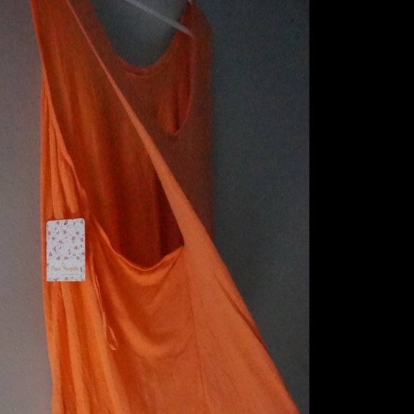 NWT Free People Cruz Cape Tank Top Orange M - Picture 5 of 6